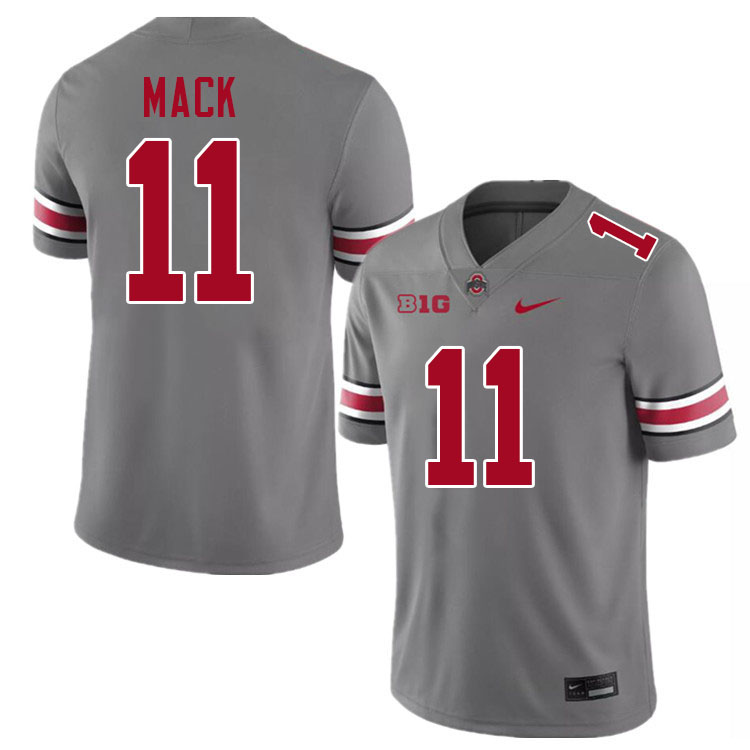 #11 Austin Mack Ohio State Buckeyes Jerseys Football Stitched-Grey